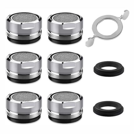 Set 6 aeratoare robinet, YWX, Alama, Argintiu