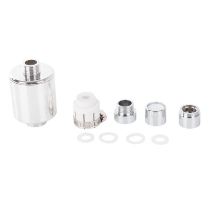 Set aerator/adaptor pentru baterie sanitara, JRM-YQ001, Metal, 9 piese, Argintiu