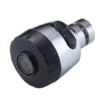 Aerator pentru robinet Gogou, Doua moduri de evacuare a apei, ABS, Argintiu/ Negru