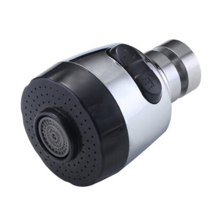 Aerator pentru robinet Gogou, Doua moduri de evacuare a apei, ABS, Argintiu/ Negru