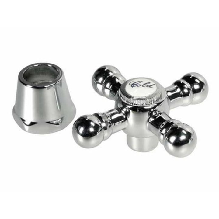 Buton pentru baterie Diamond, Cromat, Gri