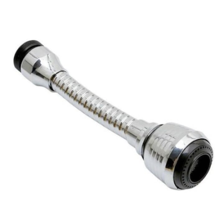 Adaptor, prelungitor universal, flexibil, pentru robinet chiuveta, 360 grade, cu 2 functii, 13cm, Dactylion®