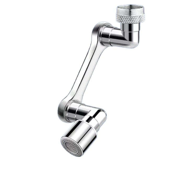 Adaptor de robinet cu brat mecanic telescopic, JENUOS®, rotatie de 1440 °, pentru prevenirea stropirii, usor de montat, 20-24 mm, Argintiu