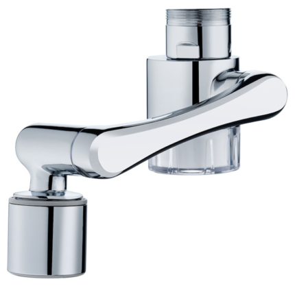 Extensie Baterie sanitara, Baie sau bucatarie, Brat rotativ 360 grade, 3 articulatii, 8 Filtre incluse