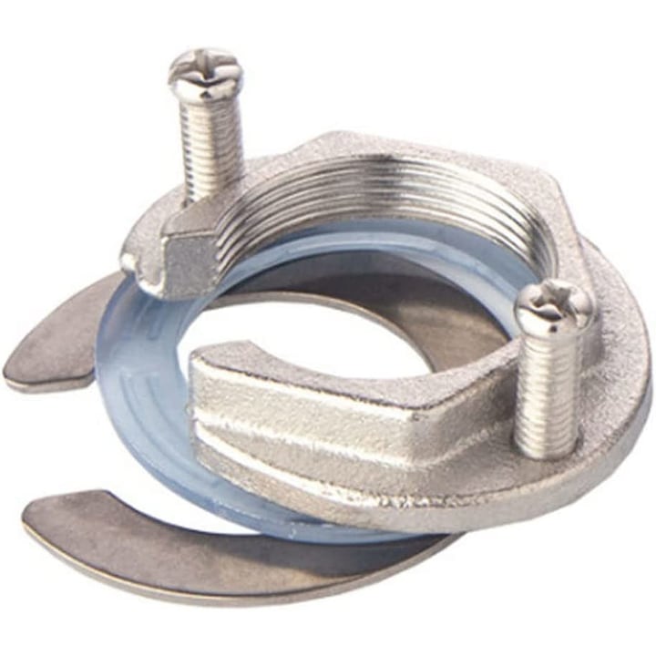 Kit de piulite de fixare a robinetului, Inox, 32mm, Argintiu