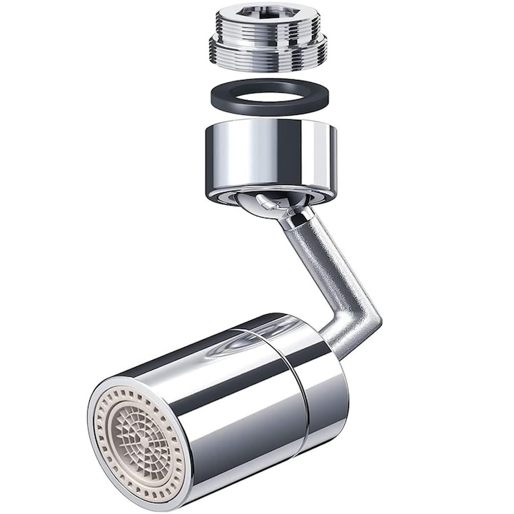 cu Economizor Apa Prelungitor Baterie Chiuveta Baie si Bucatarie, Rotativ in Orice Directie, cu Economizor Apa, Filtru, si Doua Moduri de Reglare a Jetului de Apa, 8.5 CM - MaffStuff®