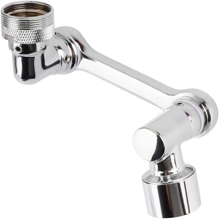 Adaptor cu Economizor de Apa Integrat si 2 Moduri de Functioanre, Extensie Robinet cu Brat Rotativ 180°, Otel Premium, CBD CORAL BEST DEALS