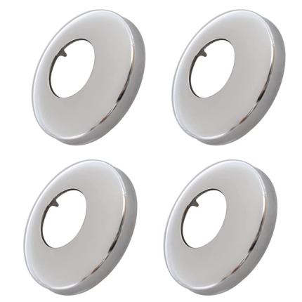 Set 4 capace pentru dus, Inox, 4x21mm, Argintiu