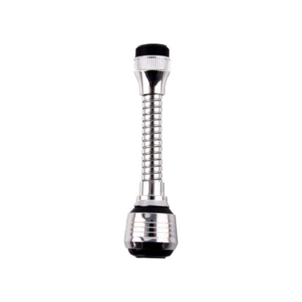 Racord prelungitor flexibil la 360, material otel inoxidabil, dimensiune 16 cm, 2 tipuri de presiune, utlizare baie si bucatarie, culoare argintiu cromat