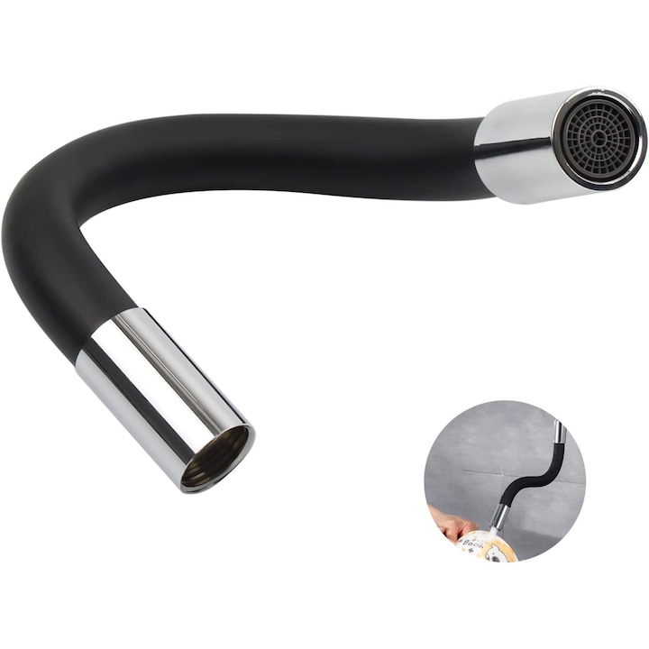Extensie,T-Audace Faucet 360° Rotating Robinet, manson din silicon, negru