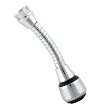 Racord flexibil, lungime 160 mm, otel inoxidabil, pentru chiuvete, rotativ 360 grade, argintiu