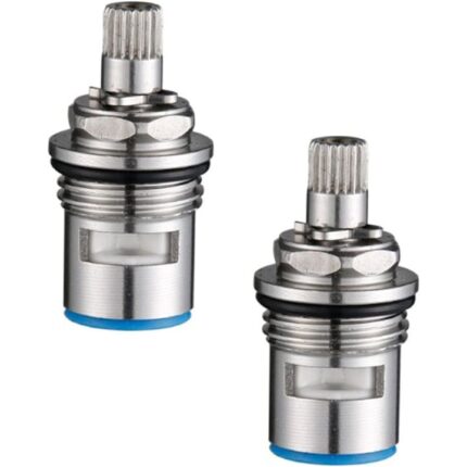 Set 2 cartuse de inlocuire pentru robinet, Sunmostar, Ceramica/Inox, Argintiu