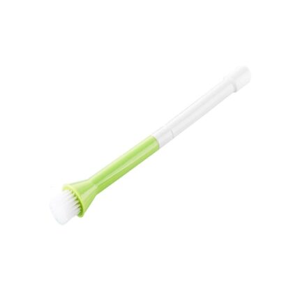 Furtun prelungitor cu perie pentru robinet, Zola, flexibil, din silicon, 32x4 cm, alb/ verde