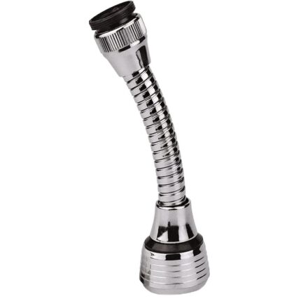 Set 2 x cap robinet mobil, Inox/ABS, 360 de grade, Argintiu