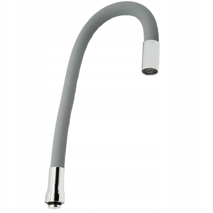 Furtun pentru robinet de bucatarie, Aquaparts, Silicon, Gri