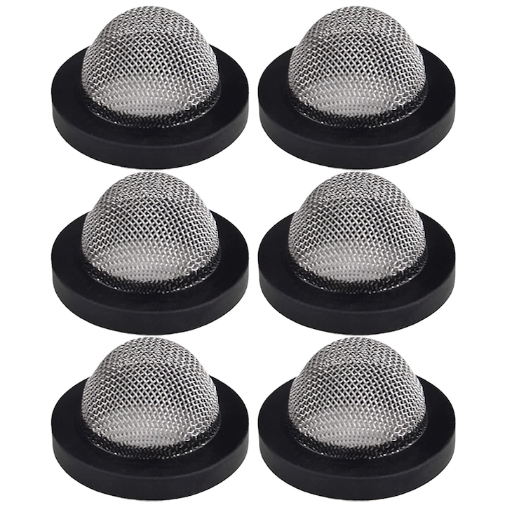 Set 6 site robinet, Inox, Negru