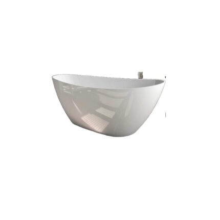 Cada baie marmura turnata freestanding Palmyra 150x70cm – alb