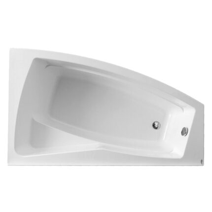 Pachet Cada de colt laturi inegale Fibrex GRETA 170x100x60 cm (varianta de stanga), Masca frontala, Suport metalic regabil, Sifon automat, Acril