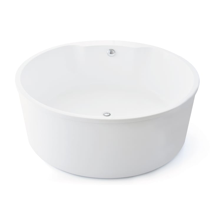 Cada baie freestanding, Irene, rotunda, acril, alba, 150 x 150 x 60 cm