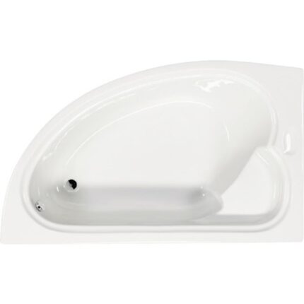 Cada de baie asimetrica pe colt Sanotechnik London 165x95x42,5 cm colt stanga acril alb 416000