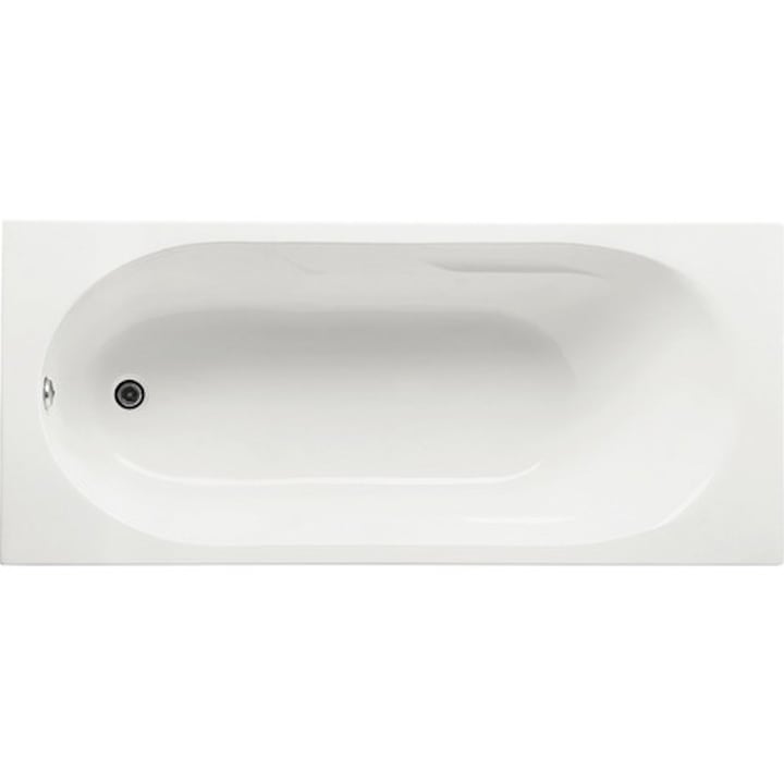Acril Cada de Baie Rectangulara Roca Tazia, 160x70x41 cm, Acril, A248396000, Alb