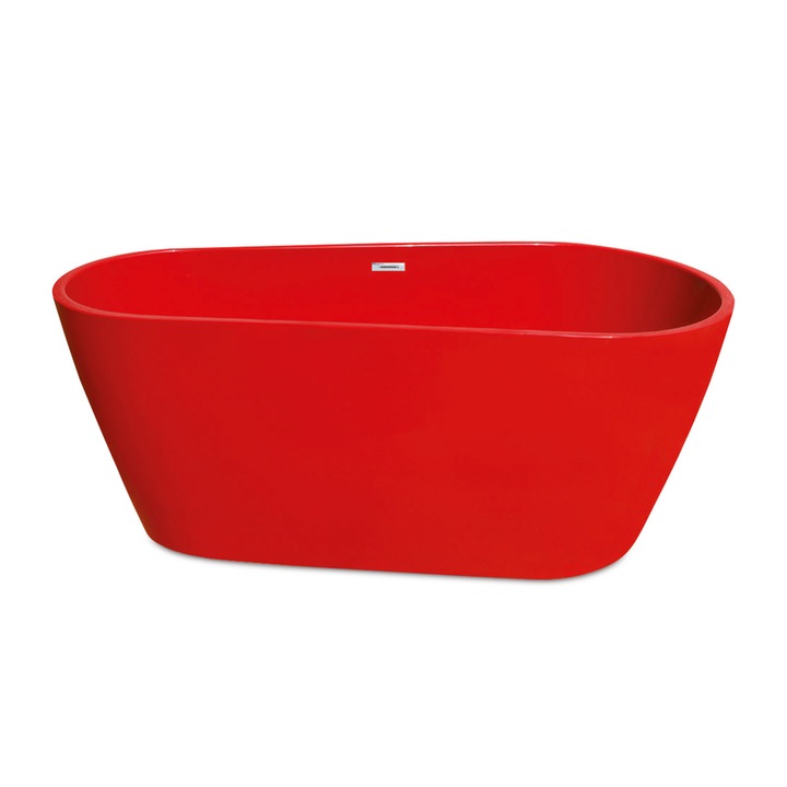 Cada baie freestanding, Milla Red, ovala, rosie, 170 x 80 cm