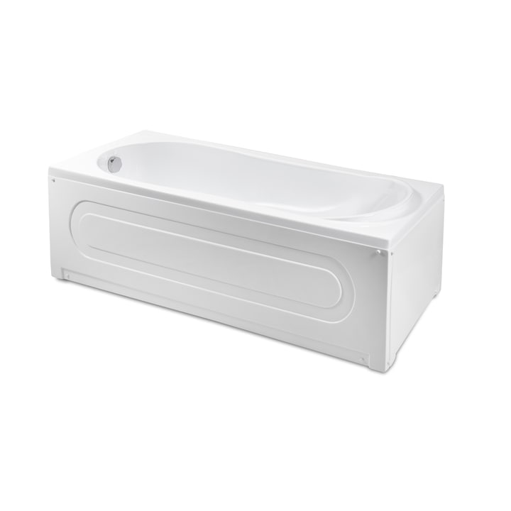 Cada baie 1800x800 HERCULES echipata cu masca frontala Cada baie 1800x800 HERCULES echipata cu masca frontala, suport cadru H si sifon automat