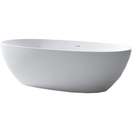Cada de baie Ego-Lulu W, 180 cm, free-standing, design modern, compozit mineral, alb