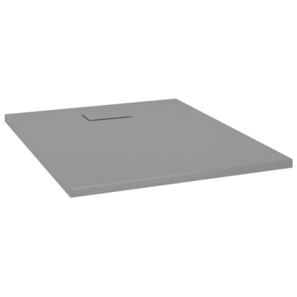 Cadita de dus Zakito Europe, antiderapanta, rezistenta la zgarieturi, gri, 100x80x2.6cm