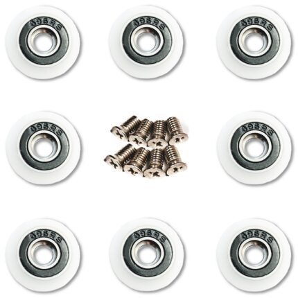 Set 8 role pentru cabina de dus, Aquaparts, Plastic, Alb