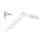 Profil etansare cada, Ravak, 110 cm, Alb