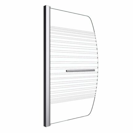 Paravan cada , sticla securizata, Sablat partial, 94x140 cm, EGO-112, tratament Nano Easy Clean