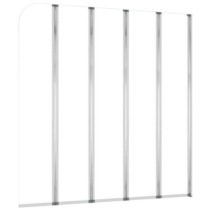 Cabina de dus, vidaXL, 5 panouri, Sticla securizata/Aluminiu, 120 x 140 cm, Transparent