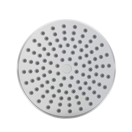 Cap de dus rotund, BOMSTOM, de inalta presiune de 8 inchi, duze din silicon, G1/2, cu bila rotunda cromata, instalare usoara, argintiu