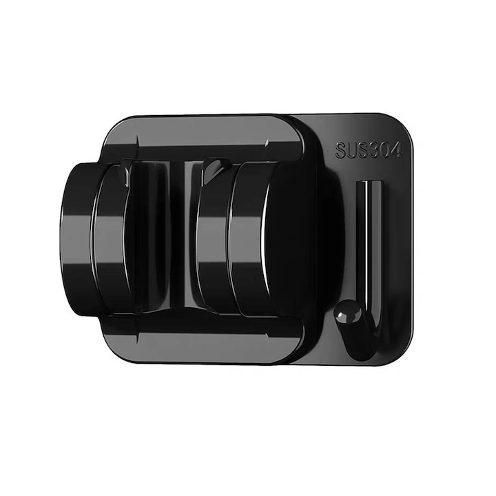 Suport pentru cap de dus, Inox, Negru