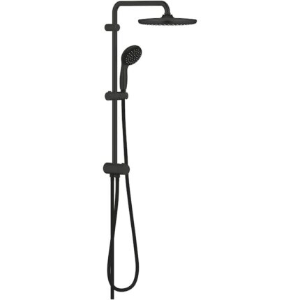 Coloana de dus Grohe Vitalio Start 250 266802430, 1/2'', dus fix, 250 mm, 1 pulverizare, anti-calcar, mat, Negru