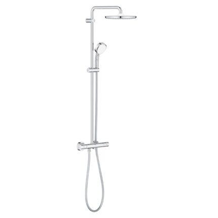 Sistem de dus Grohe Tempesta Cosmopolitan 250 26670000, 1/2'', aparent, termostat, 250 mm, 1 pulverizare, anti-calcar, Crom