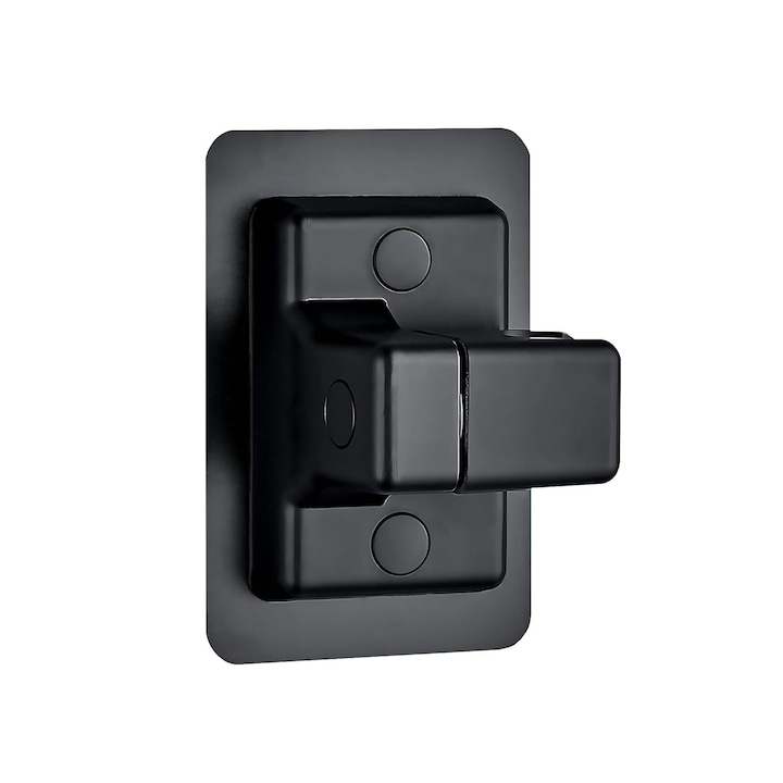 Suport pentru cap de dus reglabil, Axroad Mall, Rotatie 360°, Rezistent la rugina si impermeabil, Usor de instalat, Fara suruburi, Pentru suprafete din marmura, sticla, metal, ceramica, ABS, 12*8*6 cm, Negru