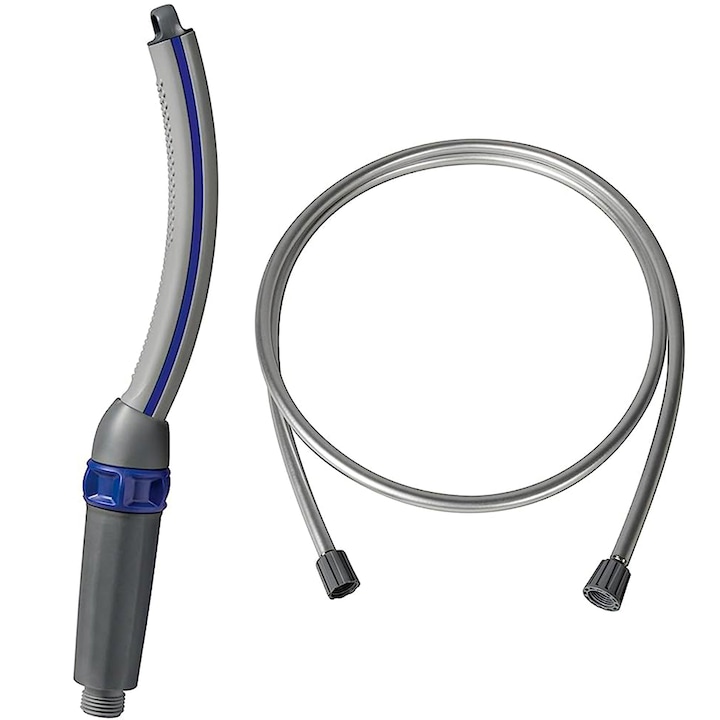 Cap de dus cu 8ft furtun, YWX, pentru curatarea si ingrijirea parului de caini si pisici, Gri