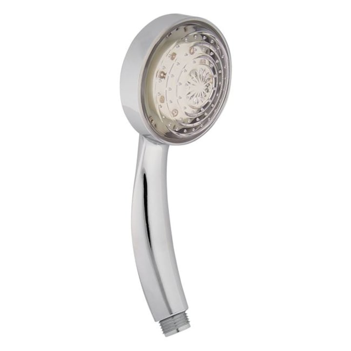 Cap Dus cu LED si Senzor de Temperatura + Furtun Dus Spiral 1.5m