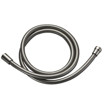 Furtun de dus Aquasanit, PVC intarit, 1/2, 150 cm, finisaj otel periat