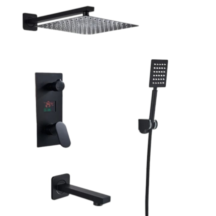 Sistem de Dus Incastrabil, Ecran LCD, Functie umplere Cada, Para Dus Perete 20 cm