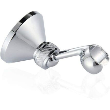 Suport reglabil pentru cap de dus QttvbTna, alama solida, rezistent la apa si rugina, cu suruburi, negru