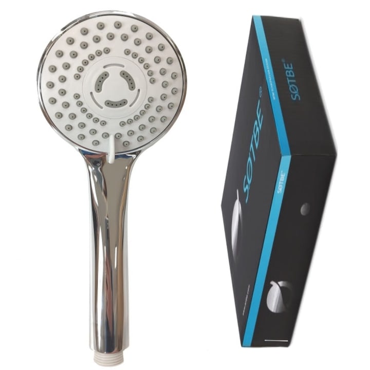 Cap de dus, SOTBE, LARK FYRE, cap de dus cu 3 game de economisire a apei, crom, materiale durabile, rezistent la rugina, consum redus de apa