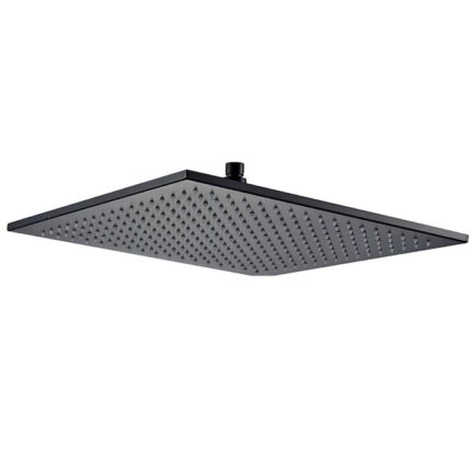 Cap de dus patrat, model ploaie, negru vintage, 20x20 cm