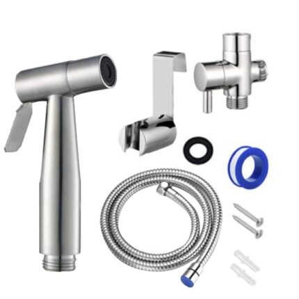 Set complet de dus, YWX, Inox, Argintiu