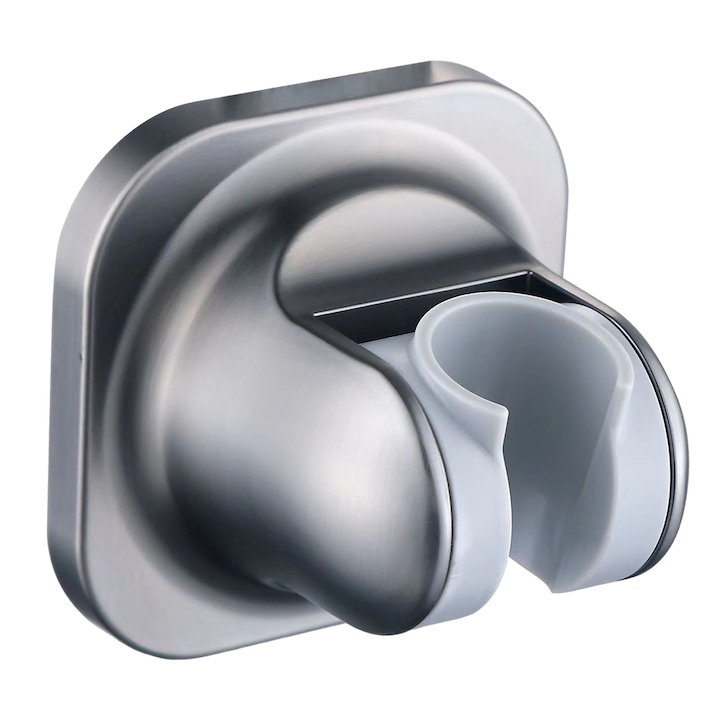 Suport pentru cap de dus, Plastic, Reglabil, Gri