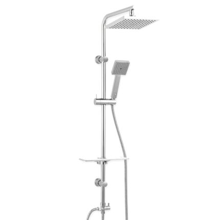 Set bara dus cu suport culisant Ferro, dus fix, para dus mobila VerdeLine, square