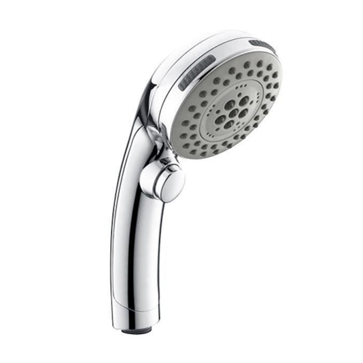 Cap de dus cu 6 setari, Kosiil®, comutator ON/OFF, mod Spray Spa, Argintiu