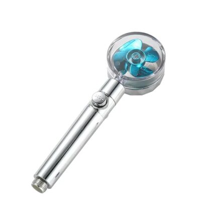 Para Dus cu Presiune Inalta, buton on / off, Filtru Anticalcar, 26 x 8 cm, Albastru - Enz Shop